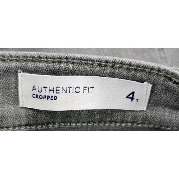J. Jill Authentic Fit Cropped Jeans Gray Straight Leg Raw Hem WOMENS 4T - Picture 6 of 12